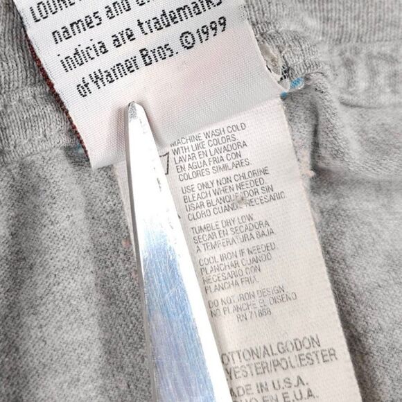 Vintage Taz Looney Tunes T Shirt Mens Size XL Gray 90s Shop She Devil Made In US - Picture 7 of 8